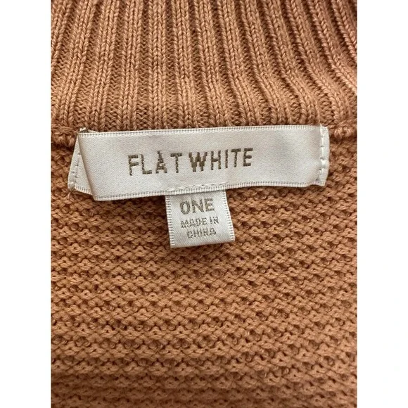 Anthropologie Flat White Crop Cardigan Women's Sweater Waffle One Size - Picture 7 of 9